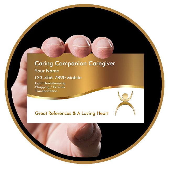 Cartes de visite pour aidants élégants (Créateur téléchargé)