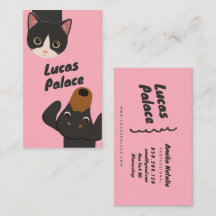Cartes de visite pour animaux mignons doodle