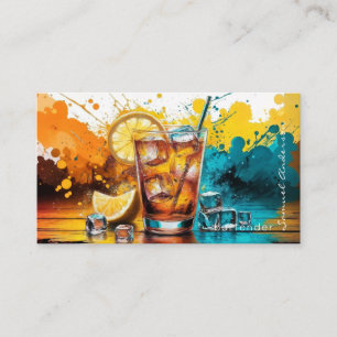 Cartes de visite pour barman mixologue