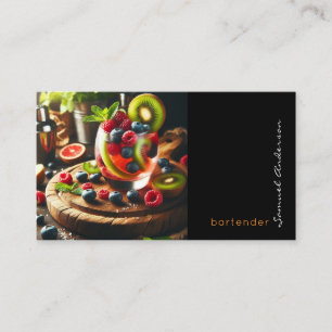 Cartes de visite pour barman mixologue