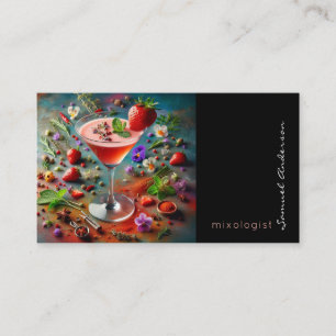 Cartes de visite pour barman mixologue
