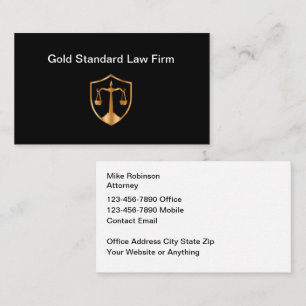 Cartes de visite pour cabinet d'avocat élégant