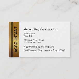 Cartes de visite pour comptable