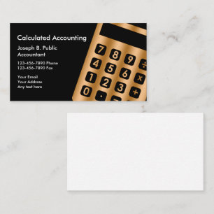 Cartes de visite pour comptable élégantes