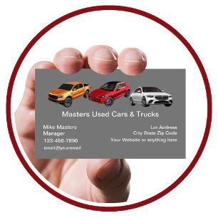 Cartes de visite pour concessionnaire de voitures 