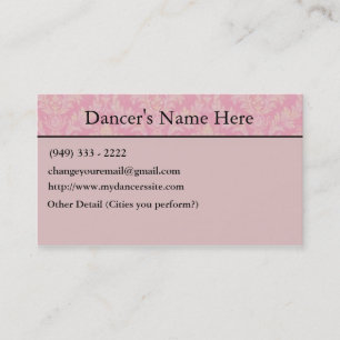 Cartes de visite pour des danseurs