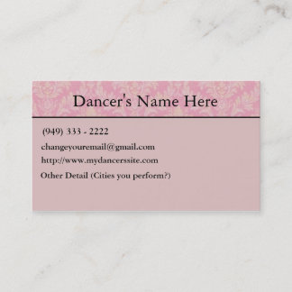 Cartes de visite pour des danseurs