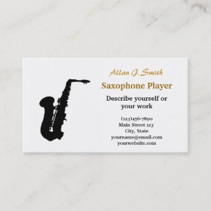 Cartes de visite pour des saxophonistes
