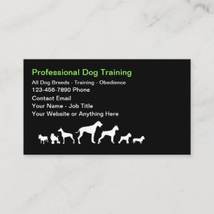 Cartes de visite pour dresseur de chiens et thème