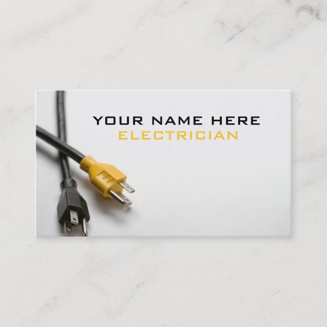 cartes de visite Pour Électriciens (Devant)