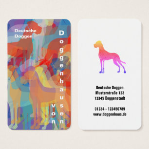 Cartes de visite pour élevage de Dogues Allemands