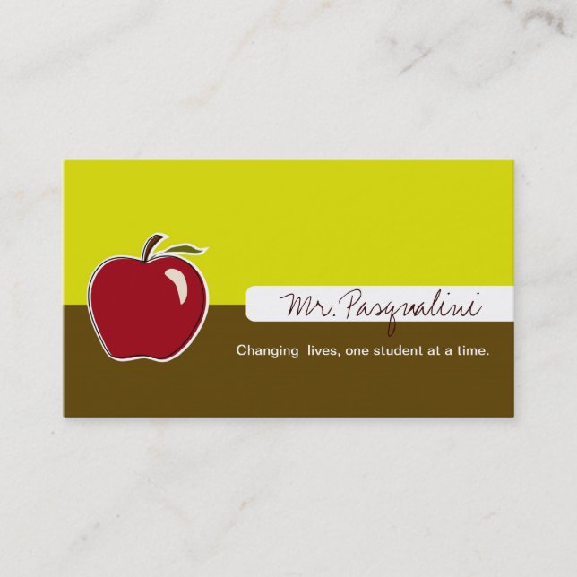 Cartes de visite pour enseignants (Devant)