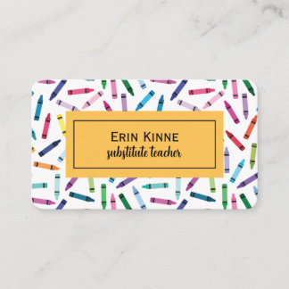 Cartes de visite pour enseignants suppléants