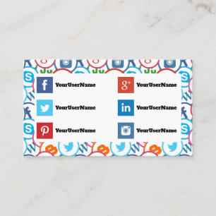 Cartes de visite pour expert en médias sociaux