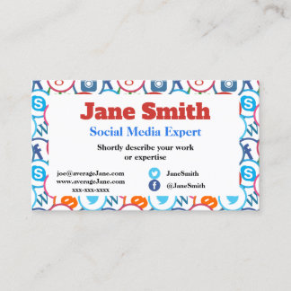 Cartes de visite pour expert en médias sociaux