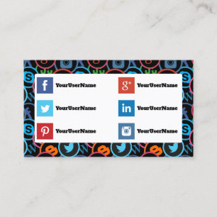 Cartes de visite pour expert en médias sociaux