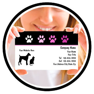 Cartes de visite pour la garde d'animaux