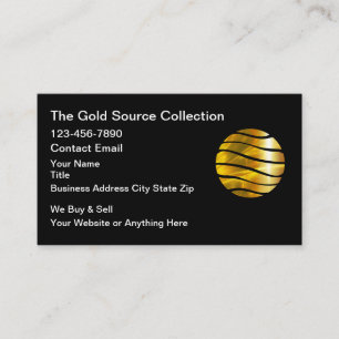 Cartes de visite pour l'achat et la vente d'or