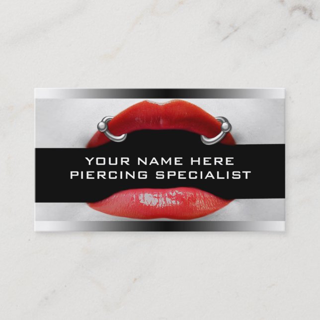 cartes de visite Pour Le Piercing Lip  | Piercing  (Devant)