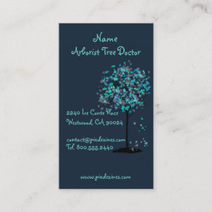 Cartes de visite pour les bordures d'arbres paysag