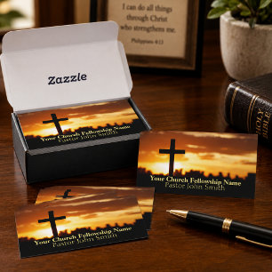 Cartes de visite pour pasteur de l'église Sunset C