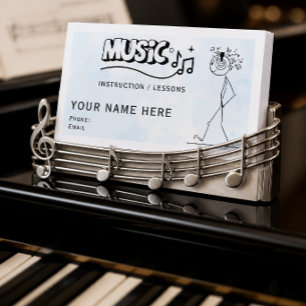 Cartes de visite pour professeur de musique