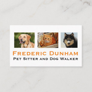 Cartes de visite pour promeneurs de chiens et gard