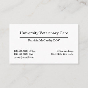 Cartes de visite pour rendez-vous de docteur vétér