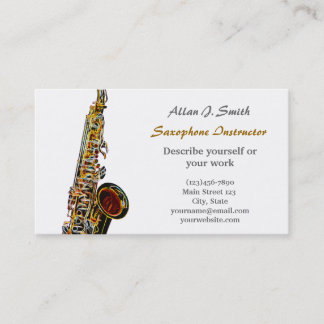 Cartes de visite pour saxophonistes