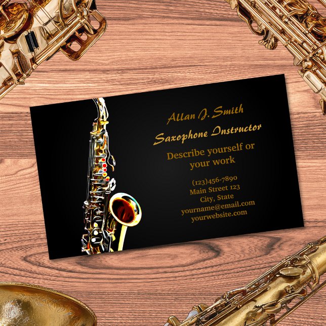 Cartes de visite pour saxophonistes (Créateur téléchargé)