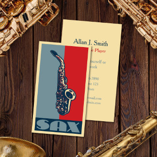 Cartes de visite pour saxophonistes