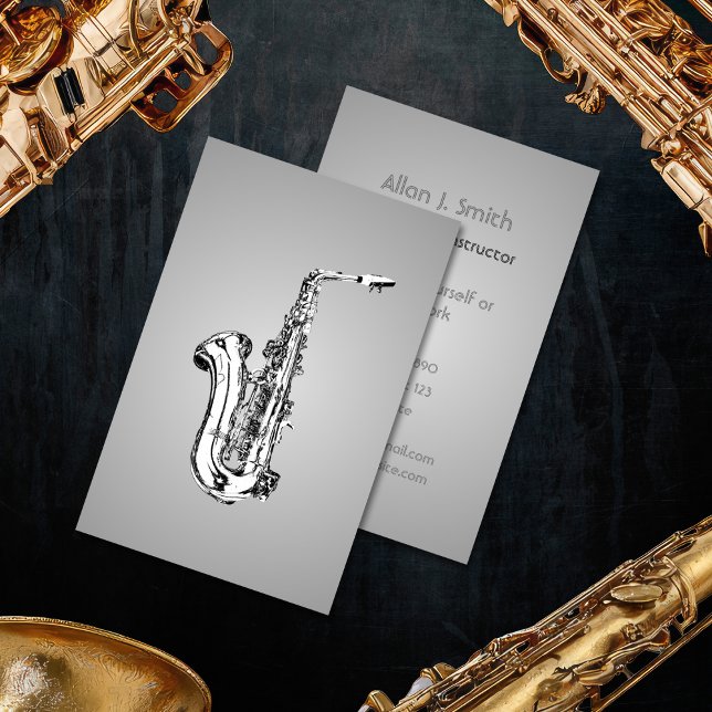 Cartes de visite pour saxophonistes (Créateur téléchargé)