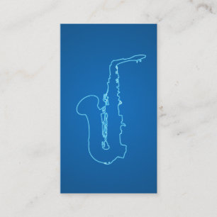 Cartes de visite pour saxophonistes - style néon b