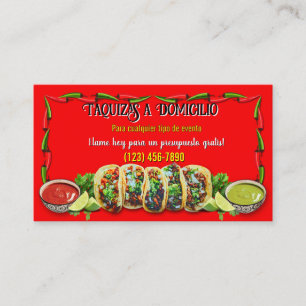 Cartes de visite pour service de tacos