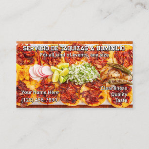 Cartes de visite pour service de tacos
