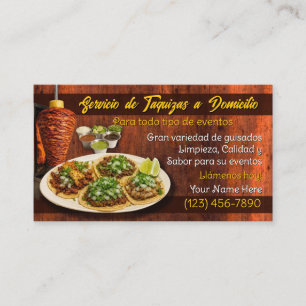 Cartes de visite pour service de tacos