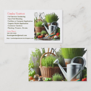 Cartes de visite pour services de jardinage / jard