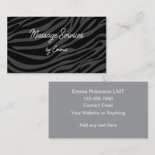 Cartes de visite pour services de massage tendance