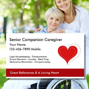 Cartes de visite pour soignants seniors