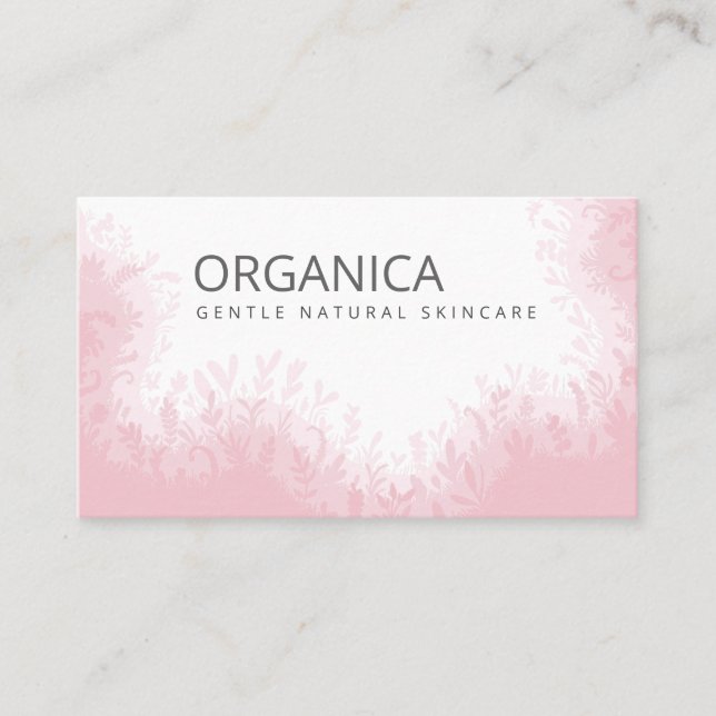 Cartes de visite pour soins de la peau naturelle (Devant)