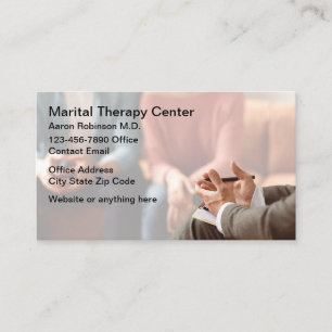 Cartes de visite pour thérapie de conseil martial