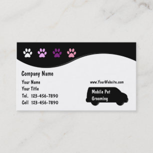 Cartes de visite pour toilettage de chiens