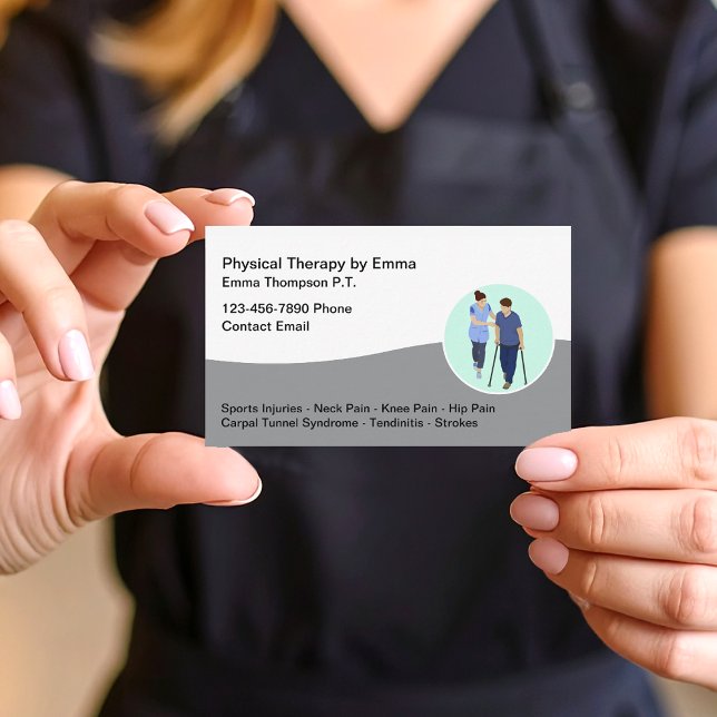 Cartes de visite Pour Un Physiothérapeute (Créateur téléchargé)