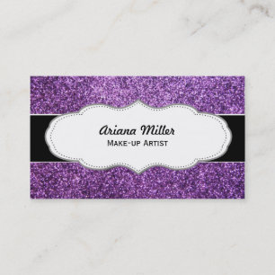 Cartes de visite pourpres de parties scintillantes