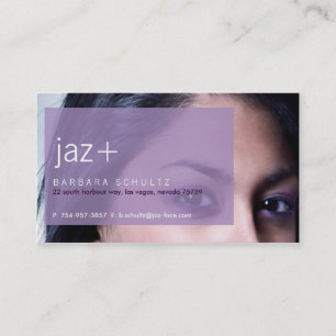 Cartes de visite [pourpres] du visage de Jaz