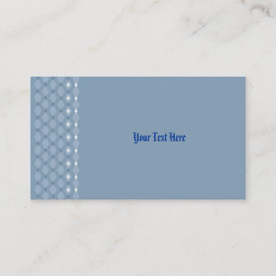 Cartes de visite primitives bleu acier pour gens d