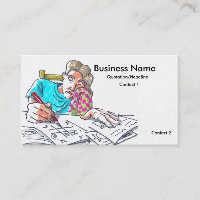 Cartes de visite privés de tuteur (Devant)