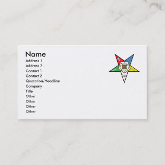 Cartes de visite professionnelle de visite d'OES