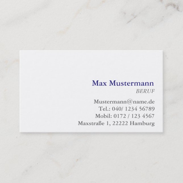 Cartes de visite professionnelles (Devant)