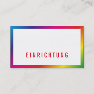 Cartes de visite professionnelles Arc-en-ciel